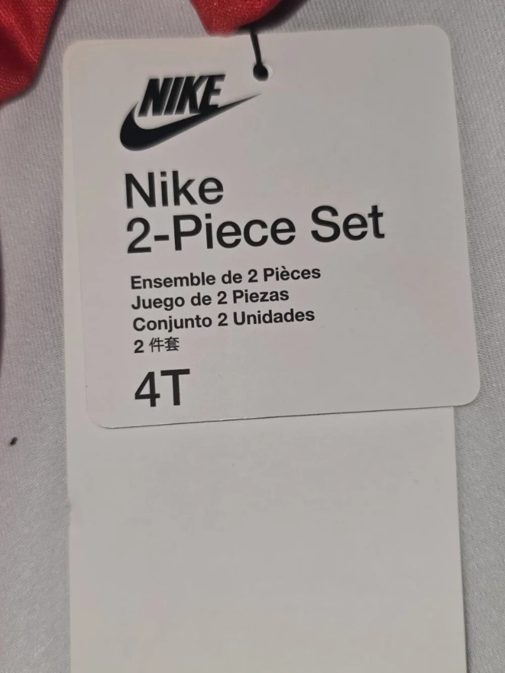 Nike Kids Dri-FIT 2 Piece Set Red Shirt Black Shorts Size 4 NWT - Picture 5 of 6
